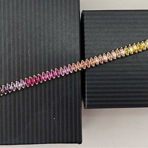 7” Rainbow CZ Tennis Bracelet